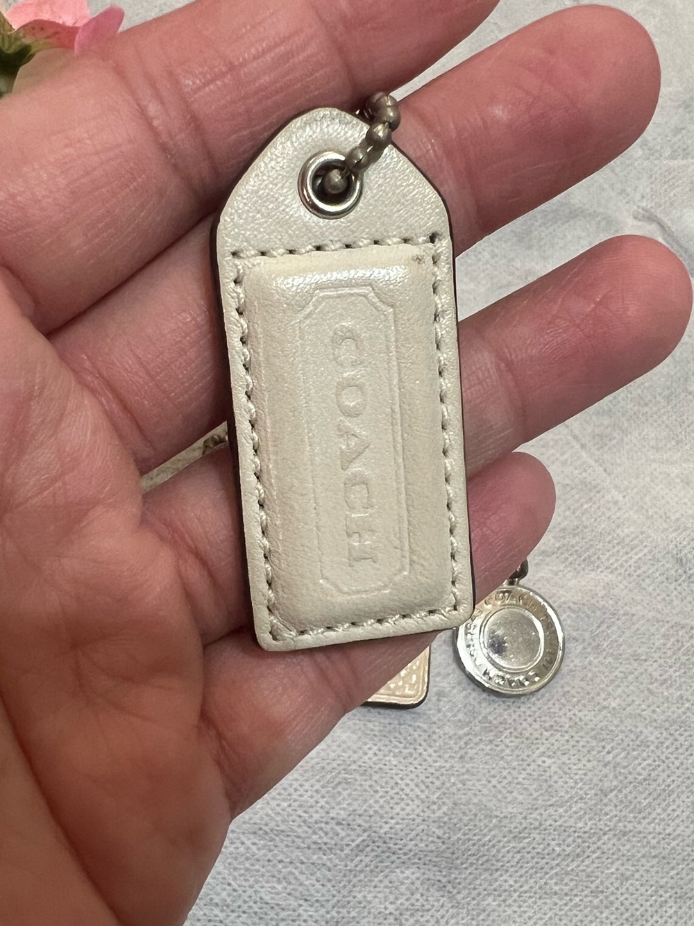 4 pc Coach lot Leather Hangtag Keychain Bag charms - Picture 2 of 9